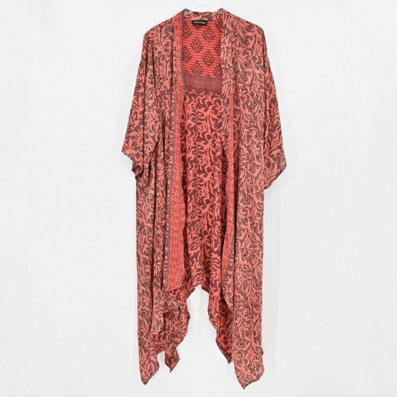 SISSEL EDELBO Anthropologie Floral Maxi Duster Kimono Cardigan Womens Size M/L - Picture 2 of 9